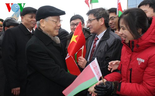 Party leader Nguyen Phu Trong begins Belarus visit - ảnh 3